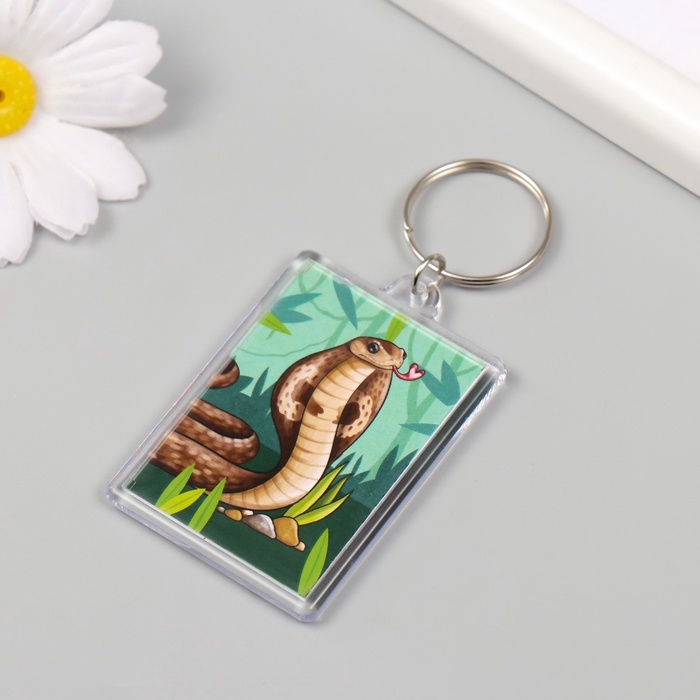 Новогодний брелок акрил Новогодний брелок акрил "Кобра" 3,5х5 см