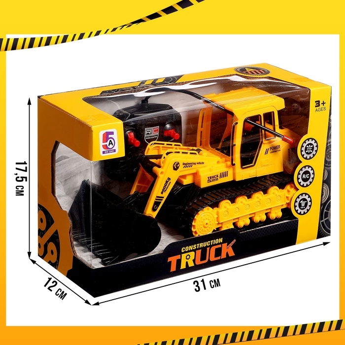 Трактор радиоуправляемый &laquo;Стройка&raquo;, работает от батареек