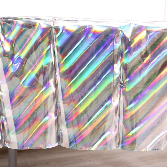 Скатерть &laquo;Голография&raquo;, цвет серебряный