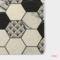 Коврик придверный грязезащитный Доляна &laquo;Мрамор&raquo;, вырезной, 50&times;80 см, цвет серый