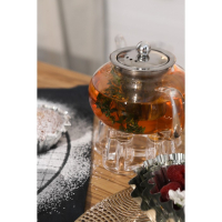 Чайник стеклянный заварочный с металлическим ситом Доляна «Калиопа», 600 мл Чайник стеклянный заварочный с металлическим ситом Доляна «Калиопа», 600 мл