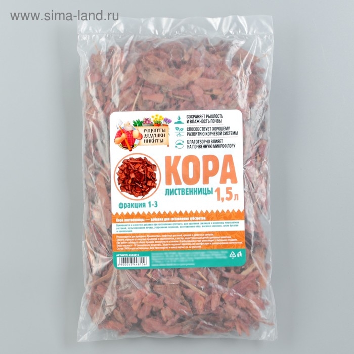 Кора лиственницы Кора лиственницы "Рецепты Дедушки Никиты" 1,5 л фр 1-3