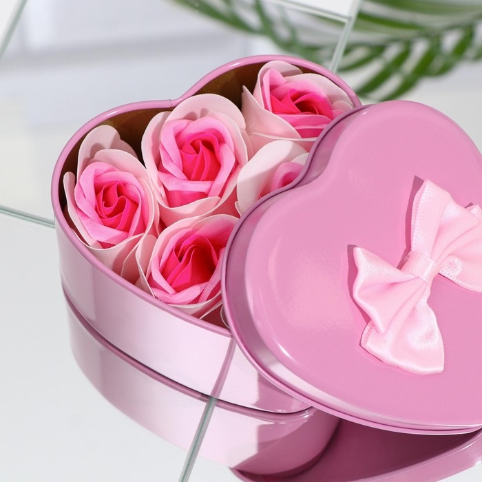 Мыльные розочки, трёхцветные,набор 6 шт. Мыльные розочки, трёхцветные,набор 6 шт.