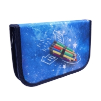 Пенал 1 секция, 130 х 210 х 40 мм, 2 откидные планки, тканевый, Calligrata TOP, Content "Ракета" Пенал 1 секция, 130 х 210 х 40 мм, 2 откидные планки, тканевый, Calligrata TOP, Content "Ракета"