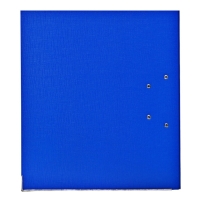 Папка-регистратор А4, 75 мм, Calligrata, ПВХ, тиснение "лен", металлическая окантовка, карман на корешок, собранная, синяя, микс Папка-регистратор А4, 75 мм, Calligrata, ПВХ, тиснение "лен", металлическая окантовка, карман на корешок, собранная, синяя, микс