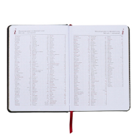 Ежедневник недатированный А5+, 136 листов Sidney Nebraska, твёрдая обложка, искусственная кожа, серебряный срез, чёрный