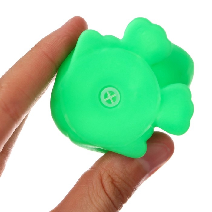 Набор резиновых игрушек для ванны &laquo;Мыльница: Лягушка&raquo;, 14,5 см, с пищалкой, 4 шт, Крошка Я