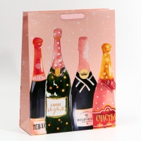 Пакет подарочный новогодний ламинированный &laquo;Бутылочку для тебя&raquo;, L 31 х 40 х 11,5 см, Новый год