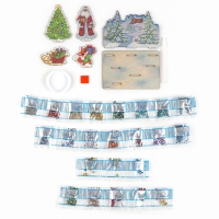 Алмазная мозаика на новый год для детей на фигурке, композиция &laquo;Ногодняя сказка&raquo;, 10 х 10 см, новогодний набор для творчества