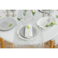 Блюдо фарфоровое Magistro &laquo;Лист Бланш&raquo;, 31&times;22&times;3,5 см, цвет белый