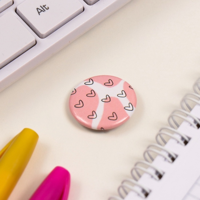 Значки закатные набор 3 шт d=25 мм "Мимимишность" 7х7 см