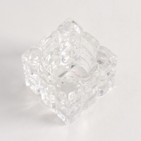 Подсвечник стекло на 1 свечу "Квадрат. Сруб" прозрачный d=3,5 см 5х5х5 см Подсвечник стекло на 1 свечу "Квадрат. Сруб" прозрачный d=3,5 см 5х5х5 см