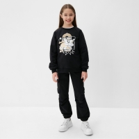 Свитшот детский MINAKU, цвет чёрный, рост 122 см Свитшот детский MINAKU, цвет чёрный, рост 122 см