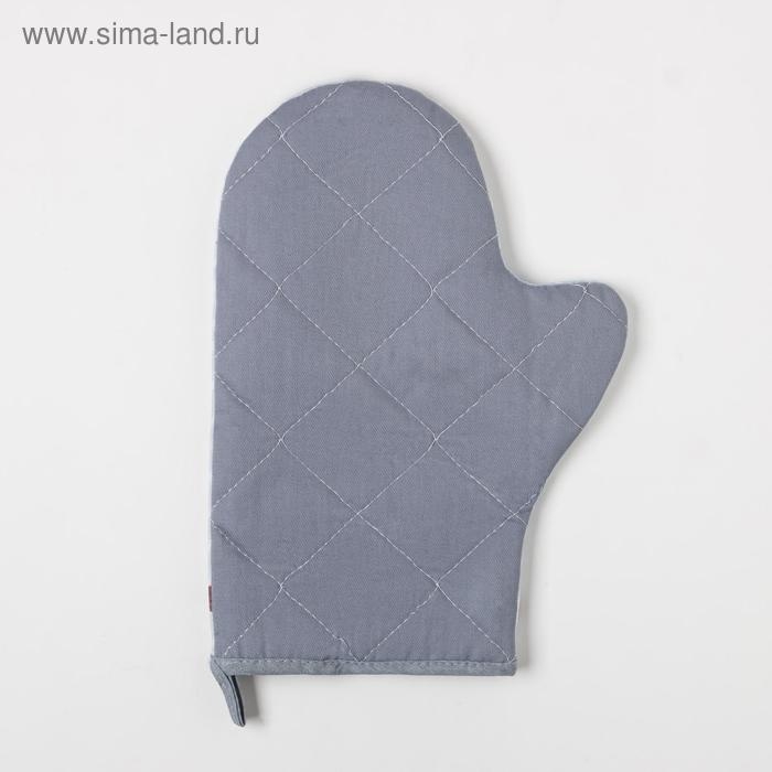 Варежка-прихватка "Мой дом- мое счастье" 20х28см,саржа, 100% хлопок, ватин 250г/м2