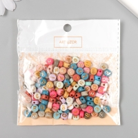 Набор бусин для творчества пластик "Английские буквы золото" разноцвет 20 гр 0,4х0,7х0,7 см 961914 Набор бусин для творчества пластик "Английские буквы золото" разноцвет 20 гр 0,4х0,7х0,7 см 961914