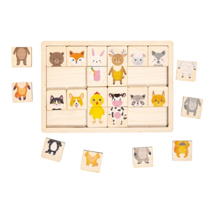 Пазлы из дерева «Половинки. Животные» Пазлы из дерева «Половинки. Животные»