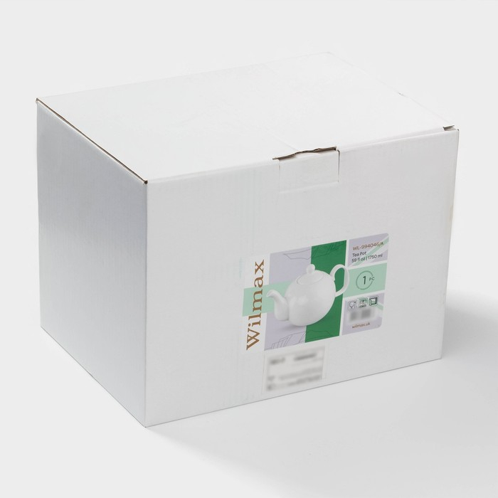 Чайник фарфоровый заварочный Wilmax Olivia &laquo;Классика&raquo;, 1,75 л, цвет белый