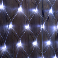 Гирлянда &laquo;Сеть&raquo; 2 &times; 3 м, IP44, УМС, прозрачная нить, 384 LED, свечение белое, 220 В