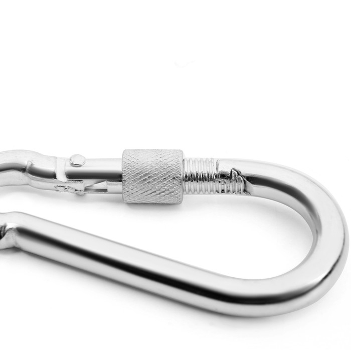 Карабин монтажный с фиксатором ТУНДРА krep, DIN5299D, 9х90 мм, оцинкованный, 1 шт. Карабин монтажный с фиксатором ТУНДРА krep, DIN5299D, 9х90 мм, оцинкованный, 1 шт.