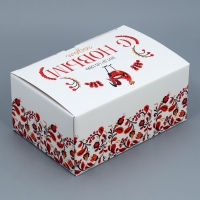 Коробка подарочная новогодняя складная &laquo;Народная&raquo;, 22 х 15 х 10 см, Новый год