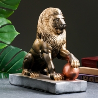 Копилка "Лев с шаром" черно-золотой, 32х15х35см Копилка "Лев с шаром" черно-золотой, 32х15х35см