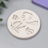 Молд силикон "Корабли" 5 предметов 1х7,8х7,8 см Молд силикон "Корабли" 5 предметов 1х7,8х7,8 см