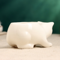 Горшок "Кошка Милка" белый, 11х5х5см Горшок "Кошка Милка" белый, 11х5х5см