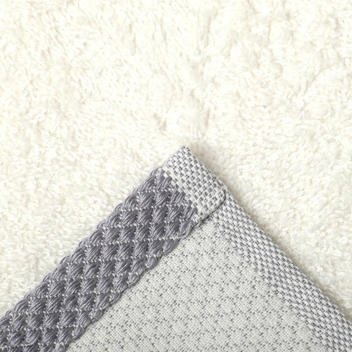 Полотенце махровое Love Life Полотенце махровое Love Life "Honey" 70*140 см, молочный, серый, 100% хл, 450 гр/м2