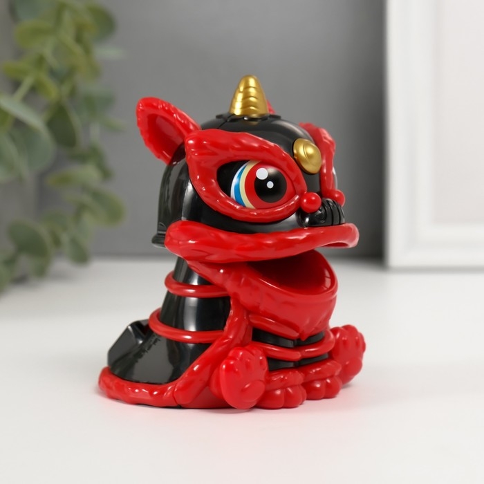 Маятник пластик Маятник пластик "Китайский лев" красно-чёрный 8,5х7,3х8,5 см