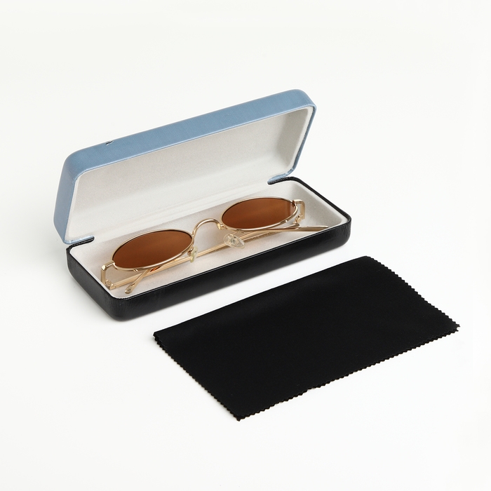 Футляр для очков на хлопушке, длина 16 см, цвет серый Футляр для очков на хлопушке, длина 16 см, цвет серый