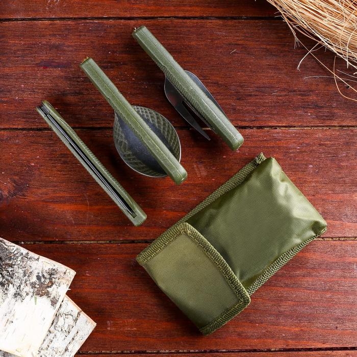 Набор туриста в чехле 3в1 Мастер К, зеленый Набор туриста в чехле 3в1 Мастер К, зеленый