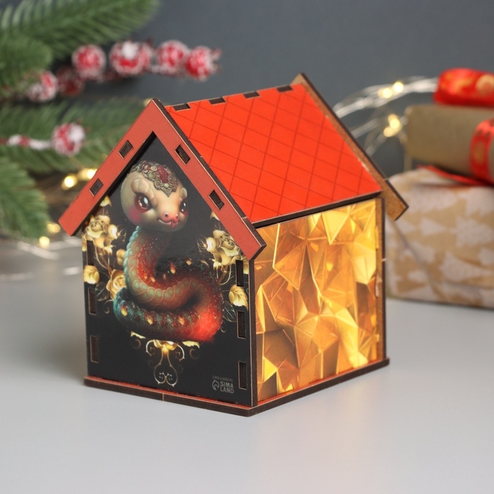 Новогодний чайный домик Новогодний чайный домик "Змея.Богатства" 10,5х9,5х12 см