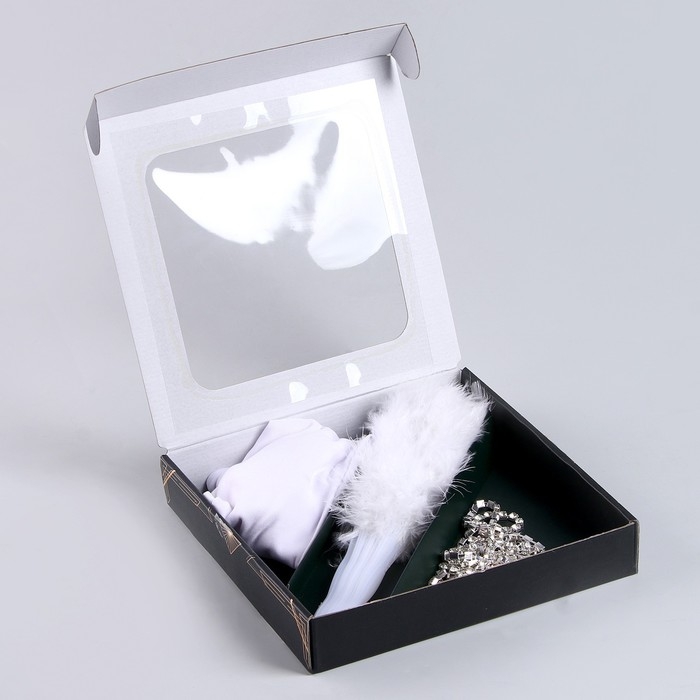 Новогодний карнавальный набор «Шик», (веер+перчатки+украшение на голову), на новый год Новогодний карнавальный набор «Шик», (веер+перчатки+украшение на голову), на новый год