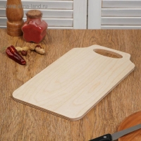 Доска разделочная деревянная "Скоба", ручка вырез, 29&times;18&times;0,8 см