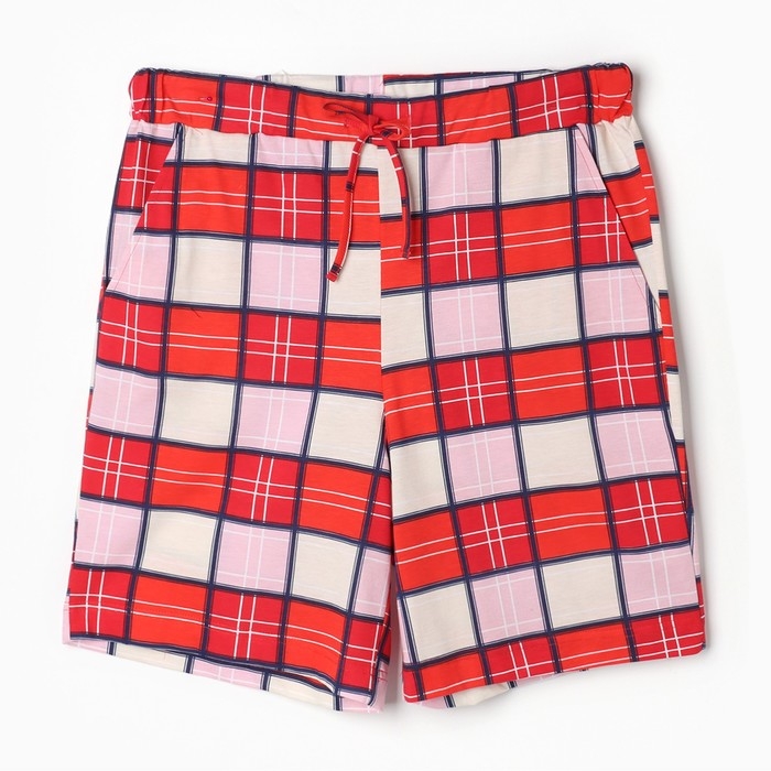 Шорты мужские KAFTAN "Клетка красная" размер 52