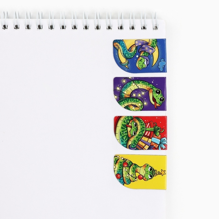 Новый год. Магнитные закладки «Тепла в Новом году! Символ года», 4 шт мини Новый год. Магнитные закладки «Тепла в Новом году! Символ года», 4 шт мини