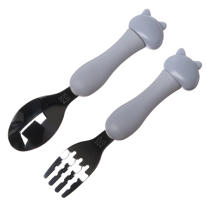 Набор детских столовых приборов в футляре &laquo;Котята&raquo;, вилка, ложка