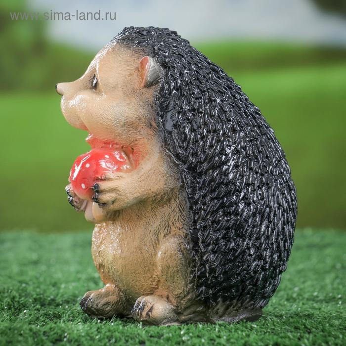 Садовая фигура Садовая фигура "Ёжик с мухомором" 15,5см