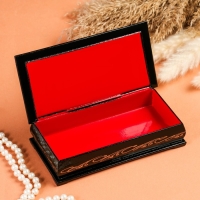 Шкатулка - купюрница &laquo;Девушки с котёнком&raquo;, 8,5&times;17 см, лаковая миниатюра