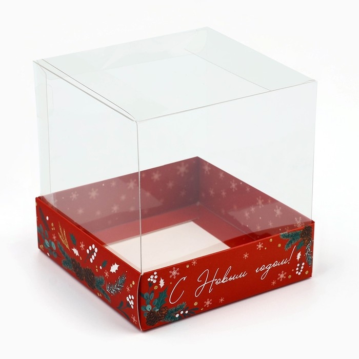 Коробка для кондитерских изделий «Новогодние мгновения», 10 х 10 х 10 см, Новый год Коробка для кондитерских изделий «Новогодние мгновения», 10 х 10 х 10 см, Новый год