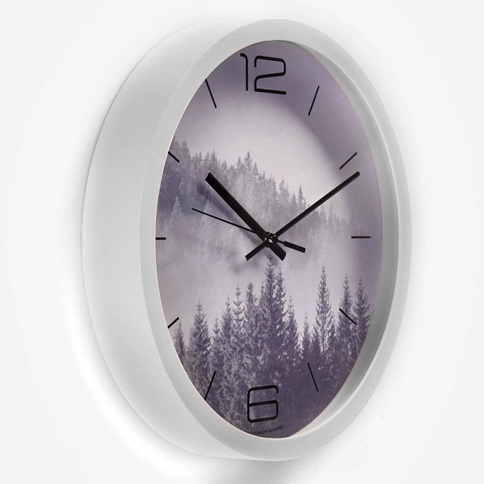 Часы настенные, серия: Интерьер, "Лес", плавный ход, d-30.5 см