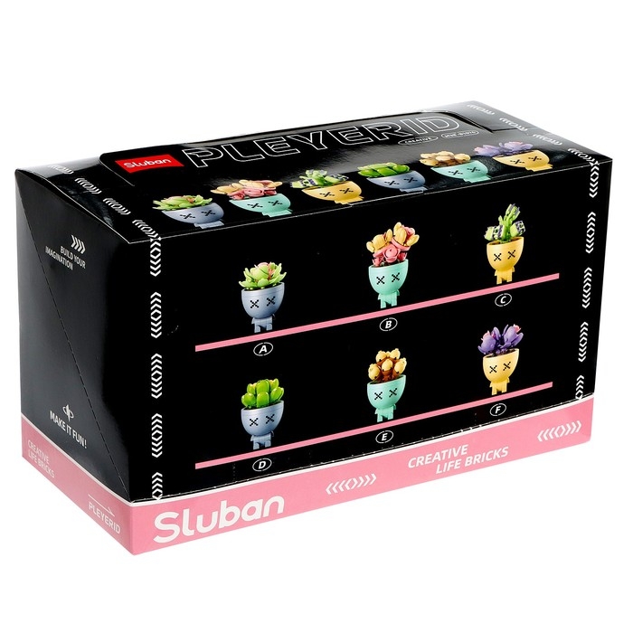 Конструктор «Цветы в горшочке», 6 видов, МИКС Конструктор «Цветы в горшочке», 6 видов, МИКС