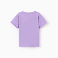 Футболка детская со спущенным плечом, цвет лиловый, рост 104 см Футболка детская со спущенным плечом, цвет лиловый, рост 104 см