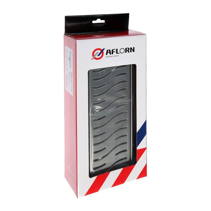 Трап AFLORN AF20410-30,d=50 мм,горизонтальный,c флaнцeм своб.вращ.360&deg;,100х300мм,нерж.сталь