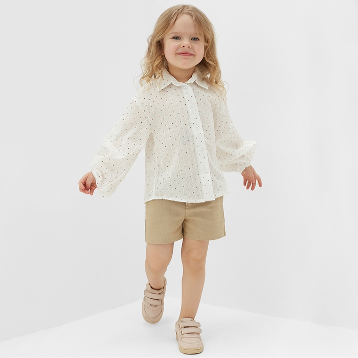 Шорты детские MINAKU: Cotton Collection цвет бежевый, рост 104