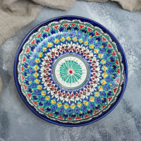 Ляган Риштанская Керамика "Узоры" 24,5 см Ляган Риштанская Керамика "Узоры" 24,5 см