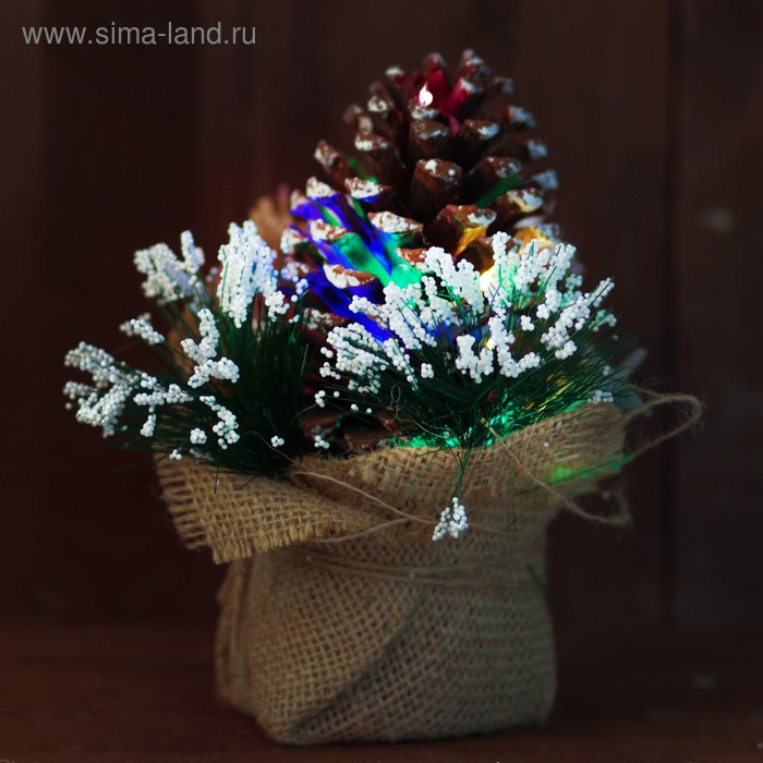 Декор с подсветкой &laquo;Шишка&raquo; 8,5х8,5х14 см