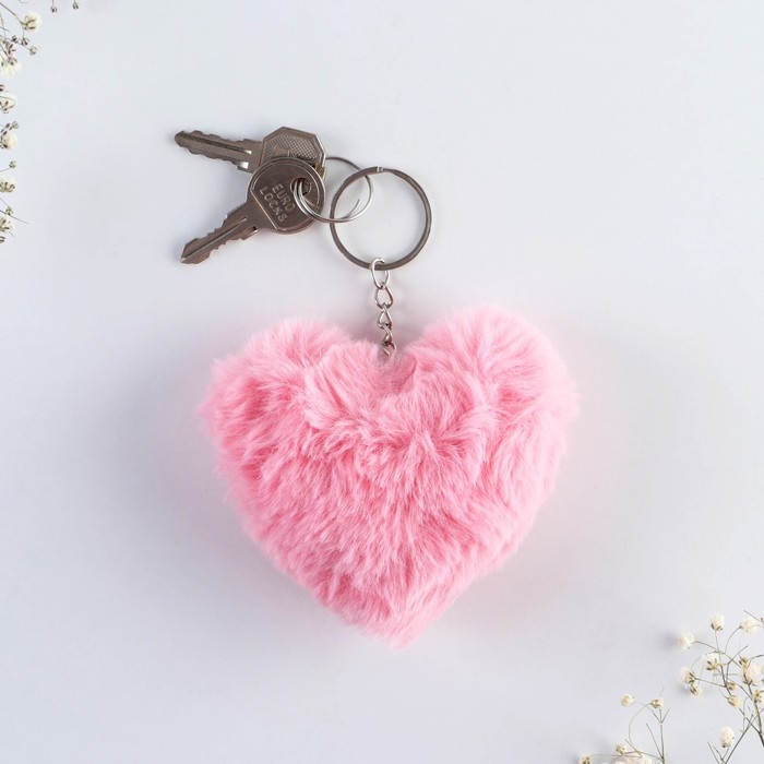 Брелок для ключей пушистик, детский, сердечко «Моей поLOVEинке», 9 х 10 см Брелок для ключей пушистик, детский, сердечко «Моей поLOVEинке», 9 х 10 см