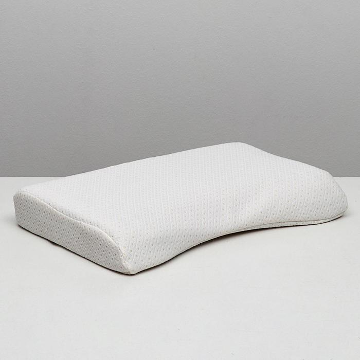 Подушка ортопедическая НТ-ПС-07 Подушка ортопедическая НТ-ПС-07 "Массажная", для взрослых, с эффектом памяти и выемкой под плечо, 55x36 см, валики 10/7 см