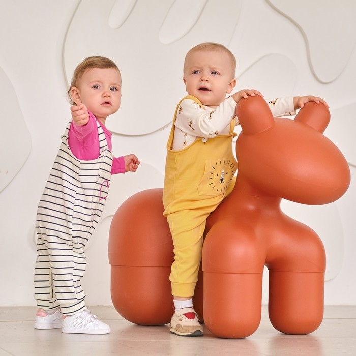 Комплект для девочки (боди, комбинезон) Крошка Я "Love", рост 68-74 см